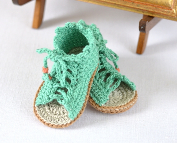 crochet baby gladiator sandals