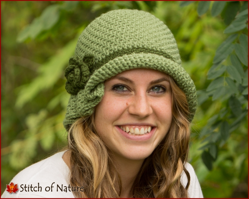 The Virginia Pleated Hat With A Rose Cloche 1920s Hat Crochet Pattern Allcrochetpatterns Net